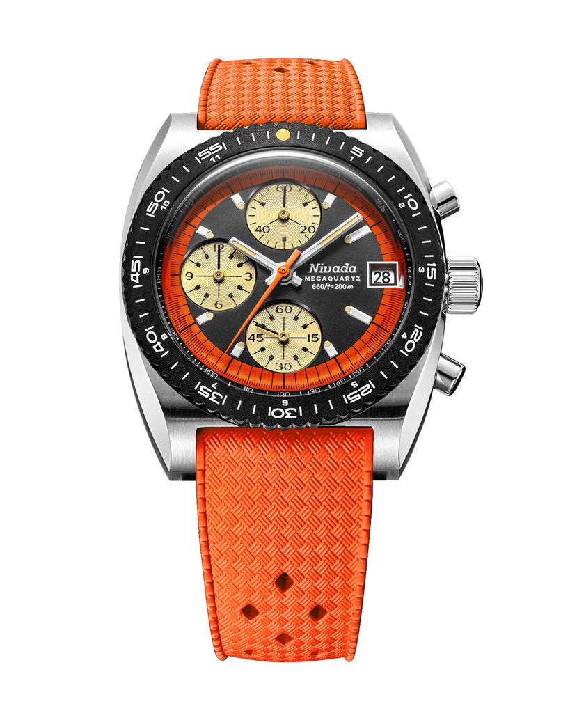 Nivada Grenchen Autochron Orange Mecaquartz