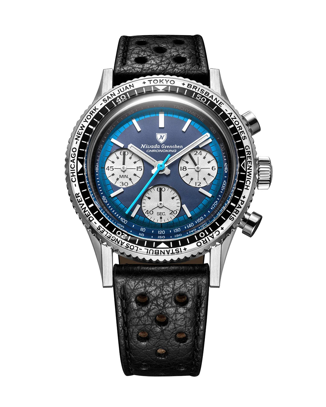 Nivada Grenchen Chronoking Racing Blue Lagoon