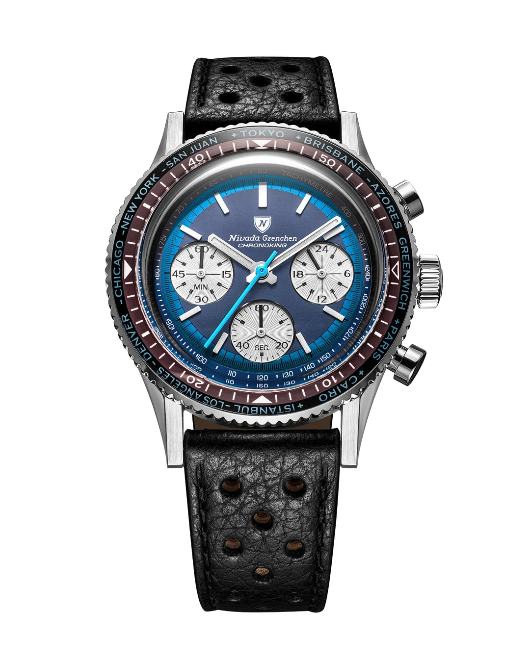 Nivada Grenchen Chronoking Racing Blue Lagoon