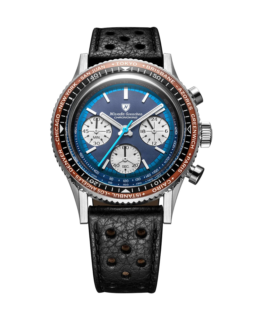 Nivada Grenchen Chronoking Racing Blue Lagoon