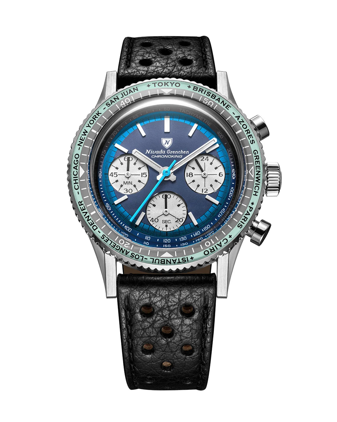 Nivada Grenchen Chronoking Racing Blue Lagoon