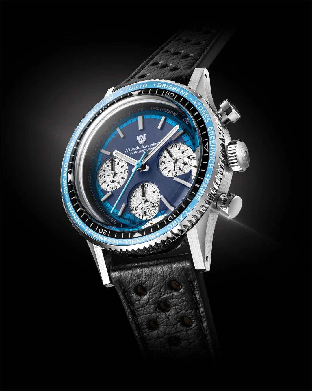 Nivada Grenchen Chronoking Racing Blue Lagoon