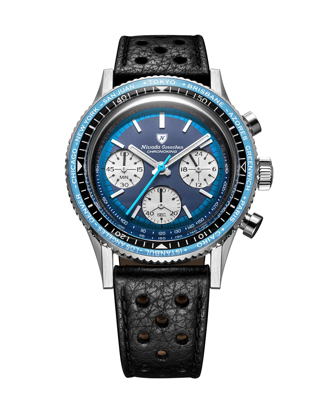 Nivada Grenchen Chronoking Racing Blue Lagoon