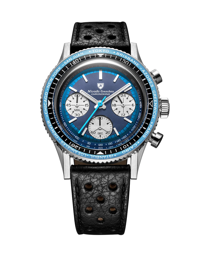 Nivada Grenchen Chronoking Racing Blue Lagoon