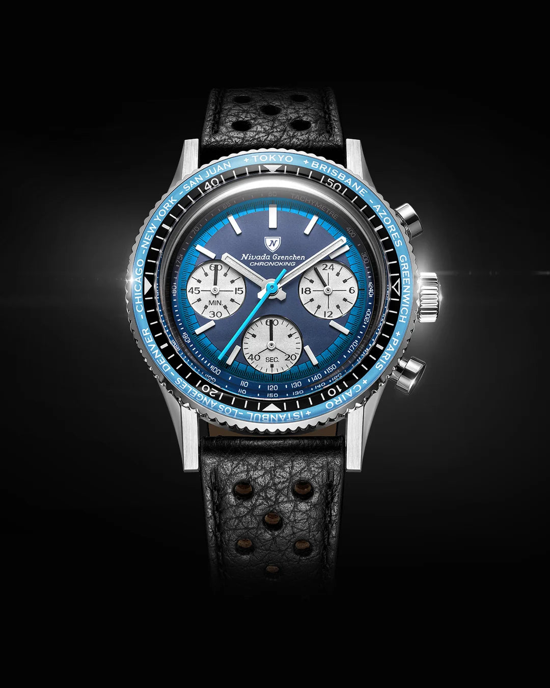 Nivada Grenchen Chronoking Racing Blue Lagoon