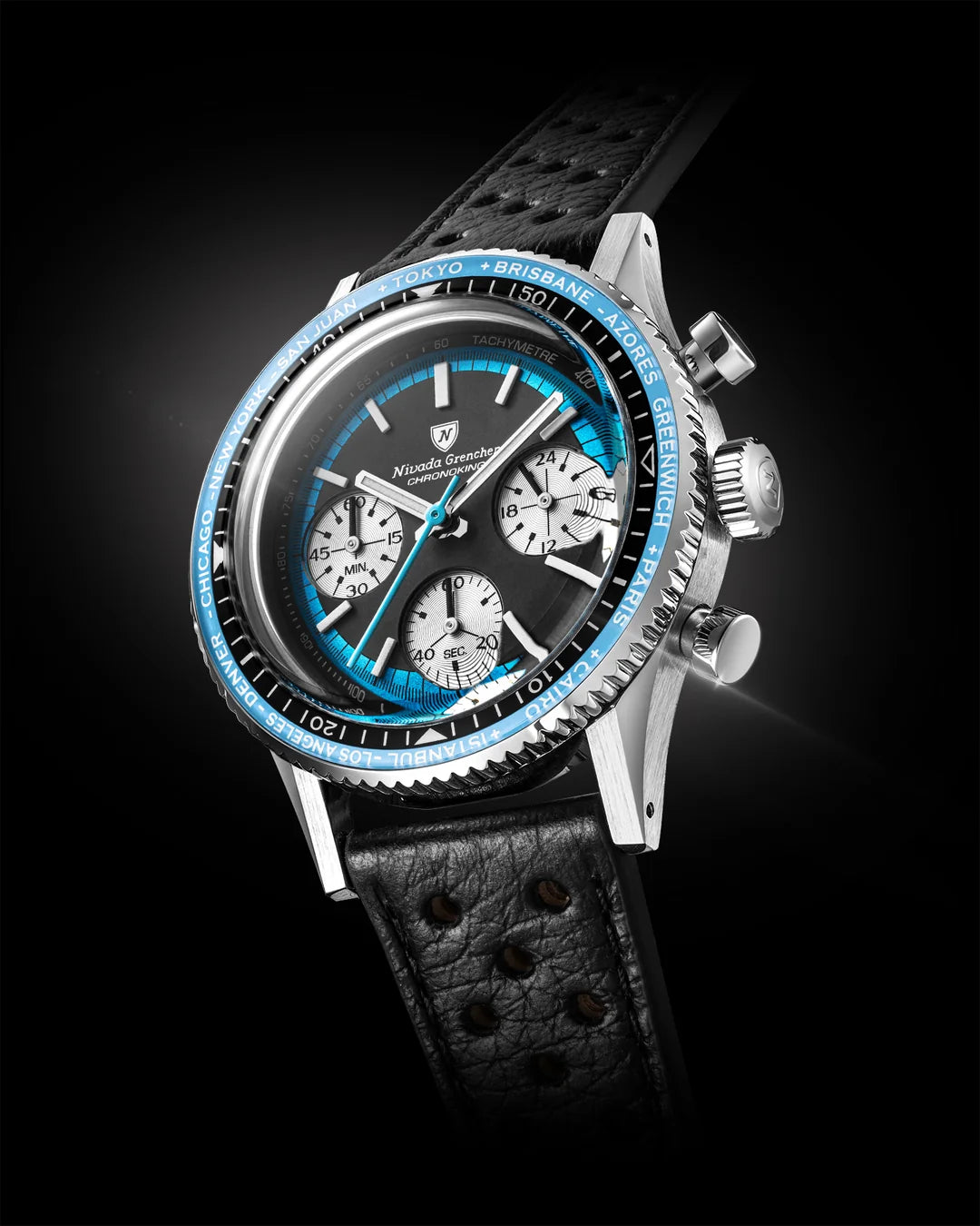 Nivada Grenchen Chronoking Racing Blue