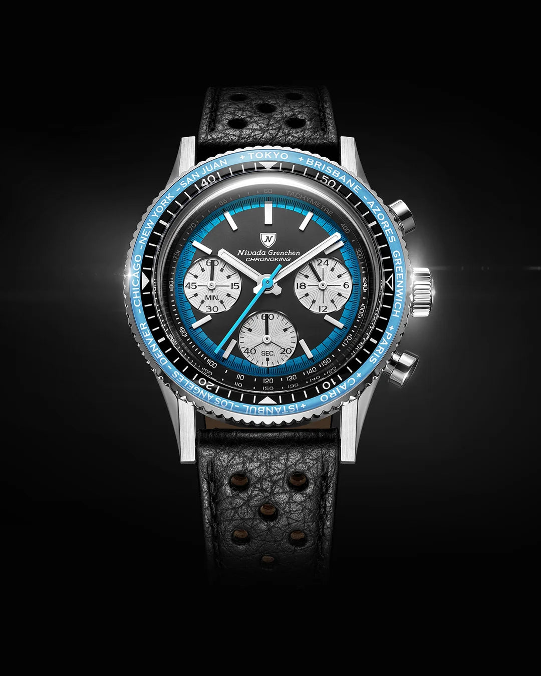 Nivada Grenchen Chronoking Racing Blue